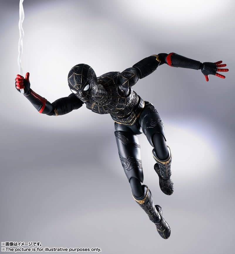 Spider-Man: No Way Home Black and Gold Suit Enchants S.H. Figuarts