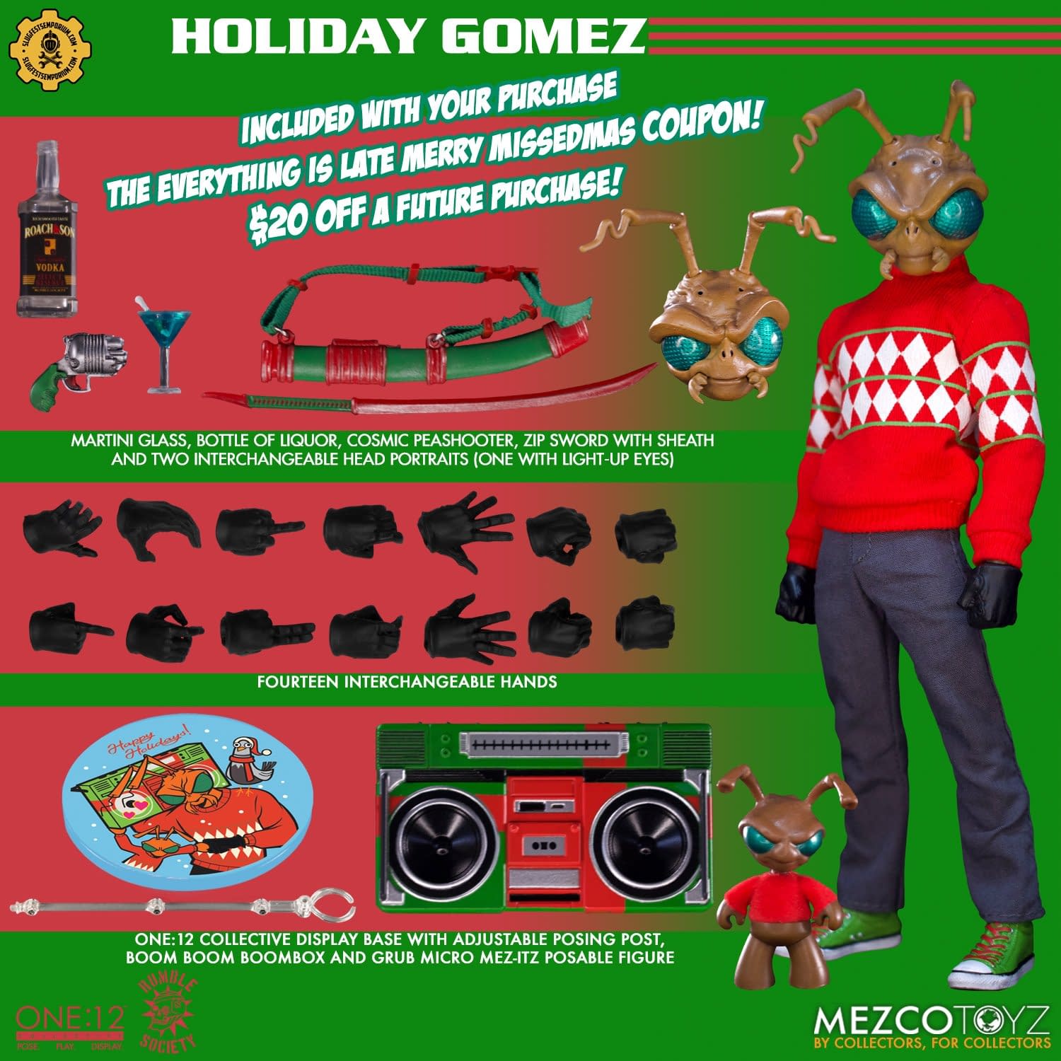 Mezco One 12 Advent Calendar Town green Mezco One 12 Advent Calendar Town green