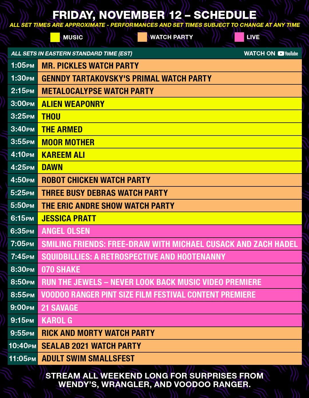 Rick and Morty, Squidbillies, 21 Savage Adult Swim Fest 2021 Schedule