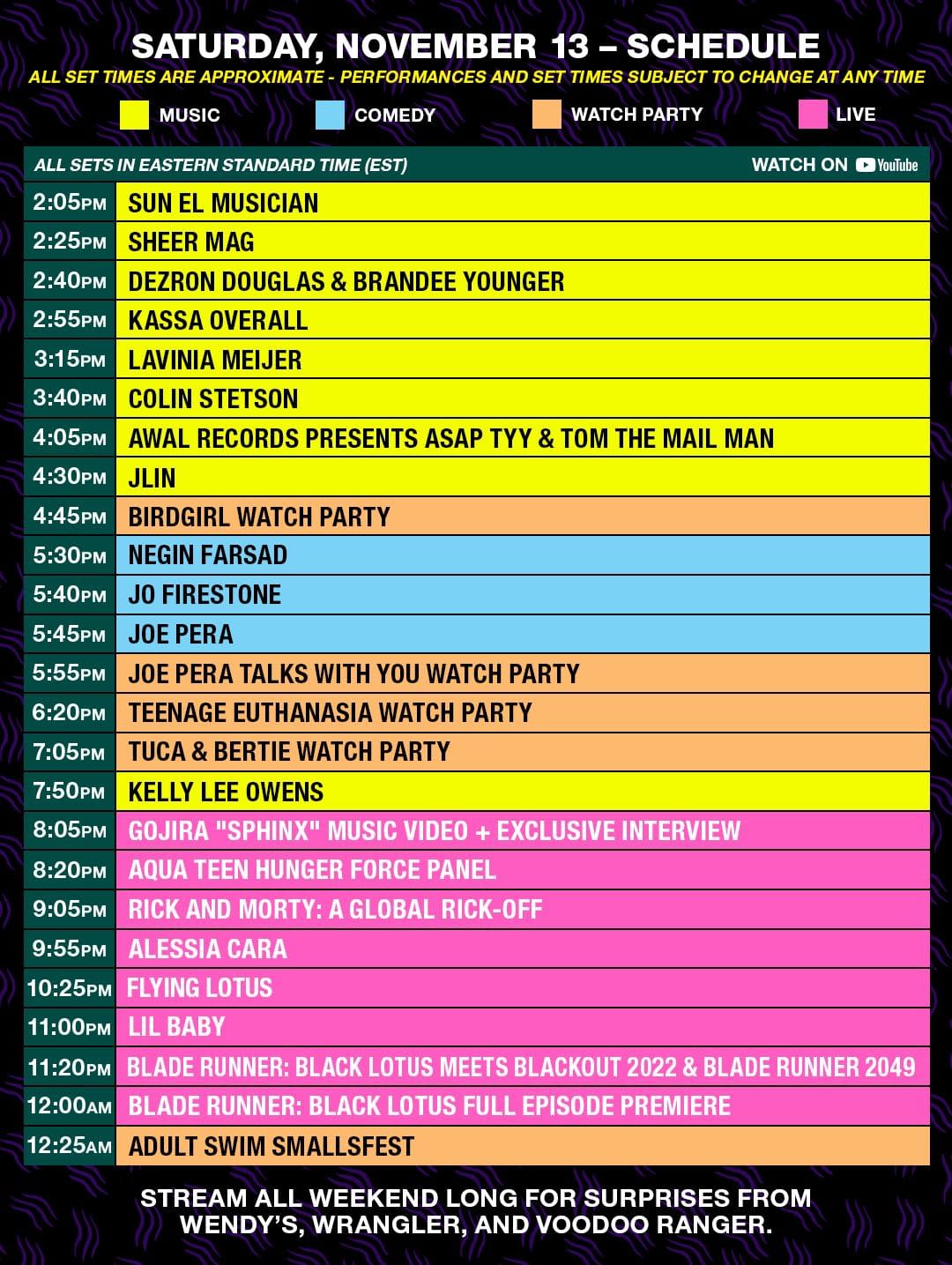 Rick and Morty, Squidbillies, 21 Savage Adult Swim Fest 2021 Schedule