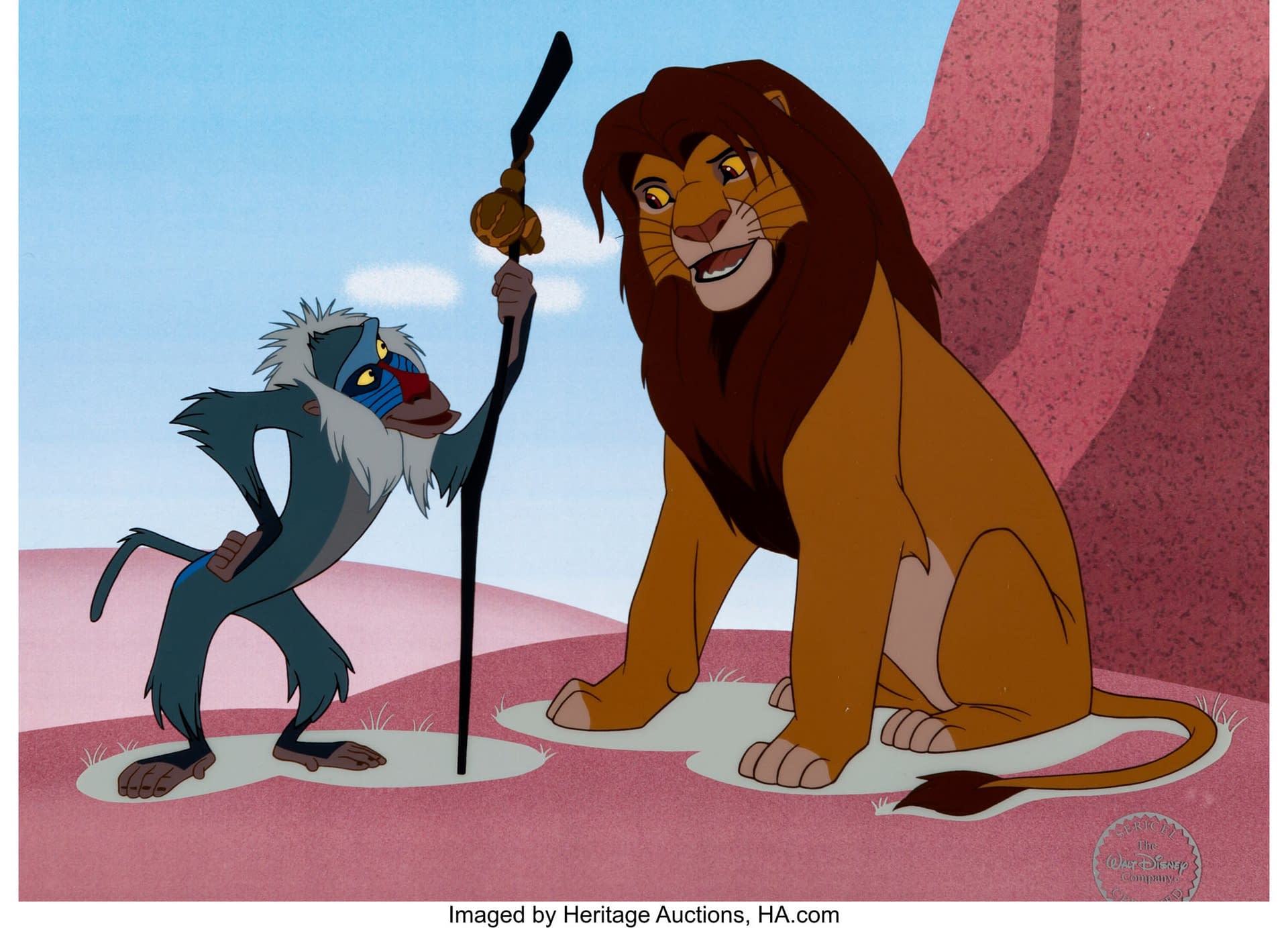 rafiki-and-simba-feature-on-the-lion-king-sericel-up-for-bid