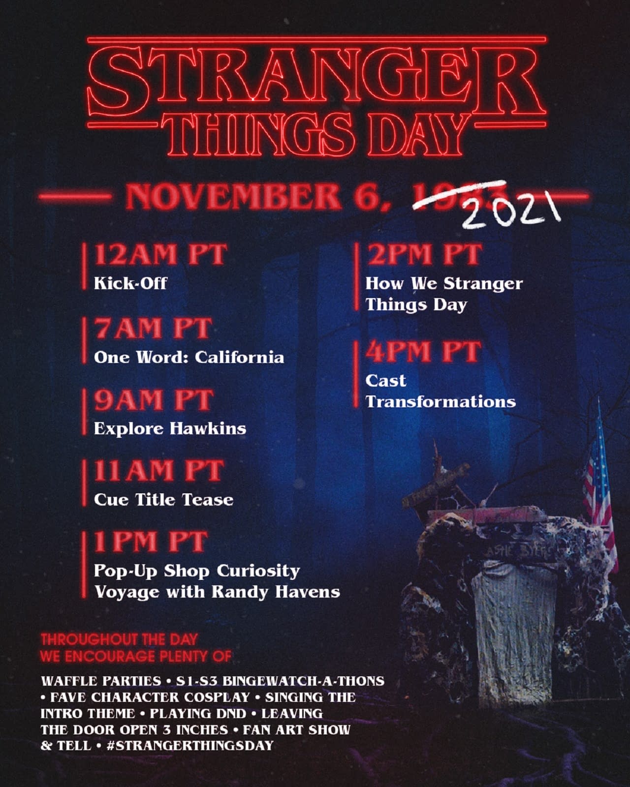 Stranger Things Day Schedule Previews, Ep Titles, Hawkins Map & More