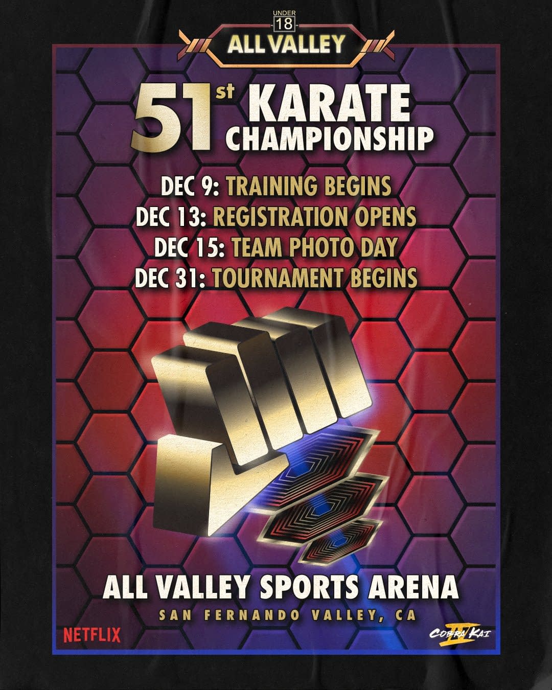 Cobra Kai: Temporada 4, Anúncio do Torneio de Karaté de All Valley