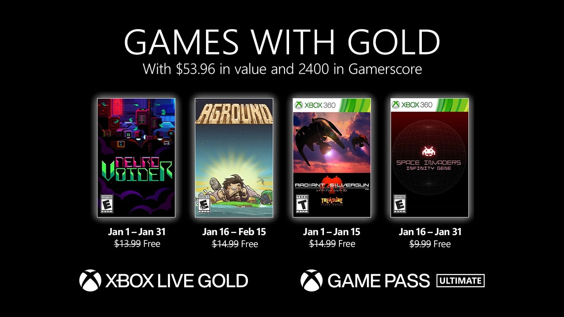 Xbox Announces September's Games with Gold - KeenGamer