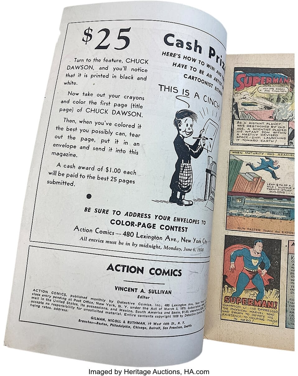 Copy of 'Action Comics' No. 1 sells for $3.21 million