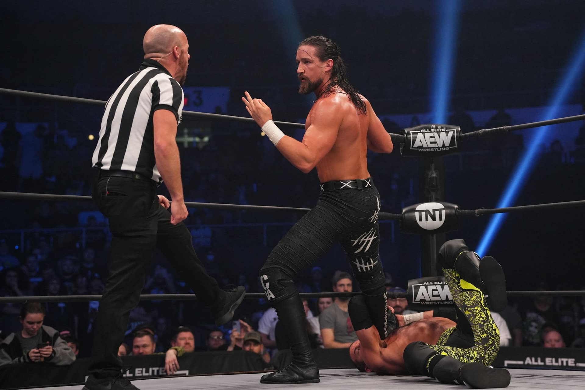 B/R Wrestling on X: AND STILL. 🐎 Hangman Page defeats Adam Cole for the  AEW Championship #AEWRevolution  / X