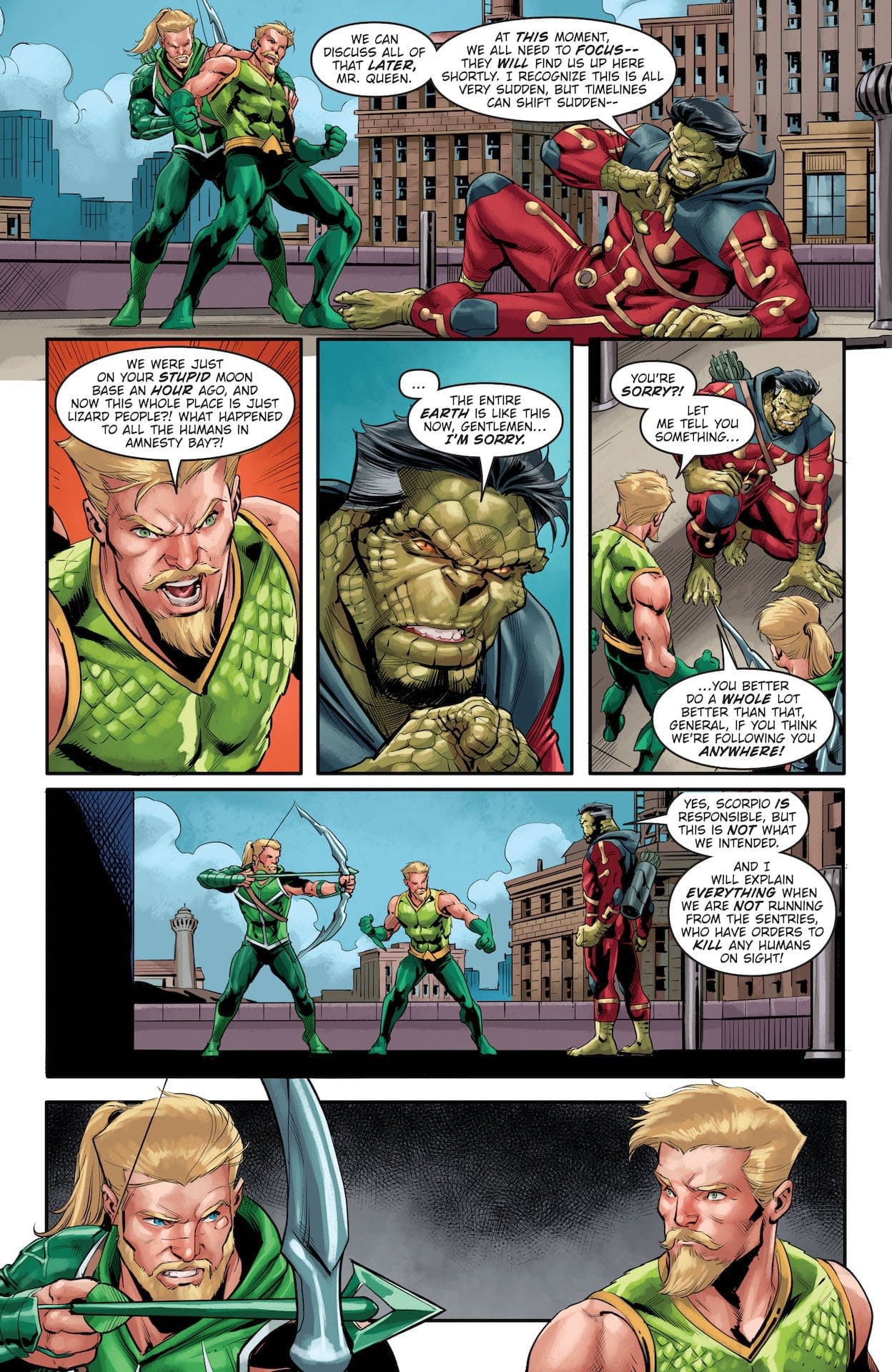Aquaman/Green Arrow: Deep Target #5 Preview: Dinosaurs Are People Too