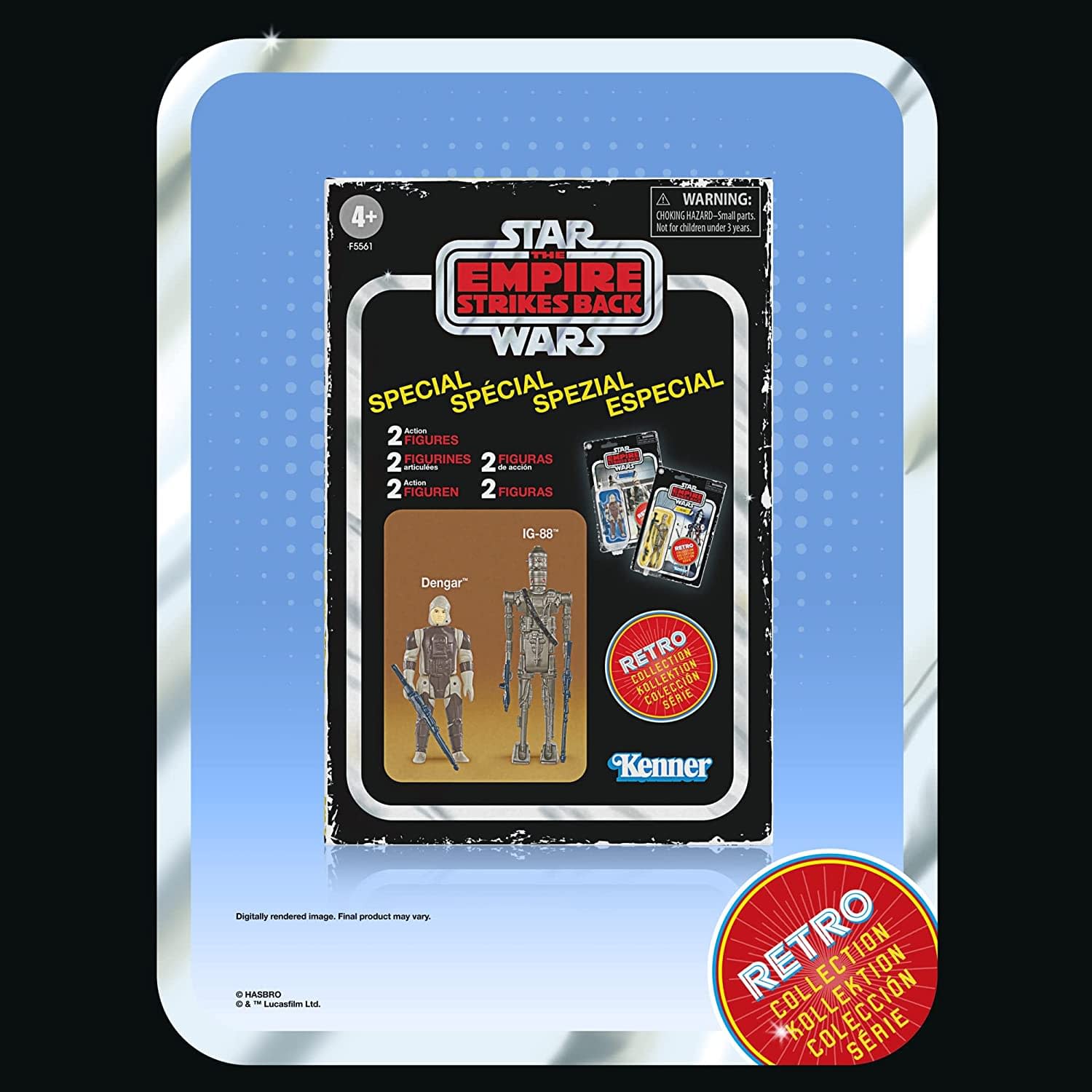 Star Wars Retro Collection Special Bounty Hunters 2-Pack Dengar & IG-88 Toys 3.75-Inch-Scale Star Wars Exclusive ,F5561 The Empire Strikes Back Figures 