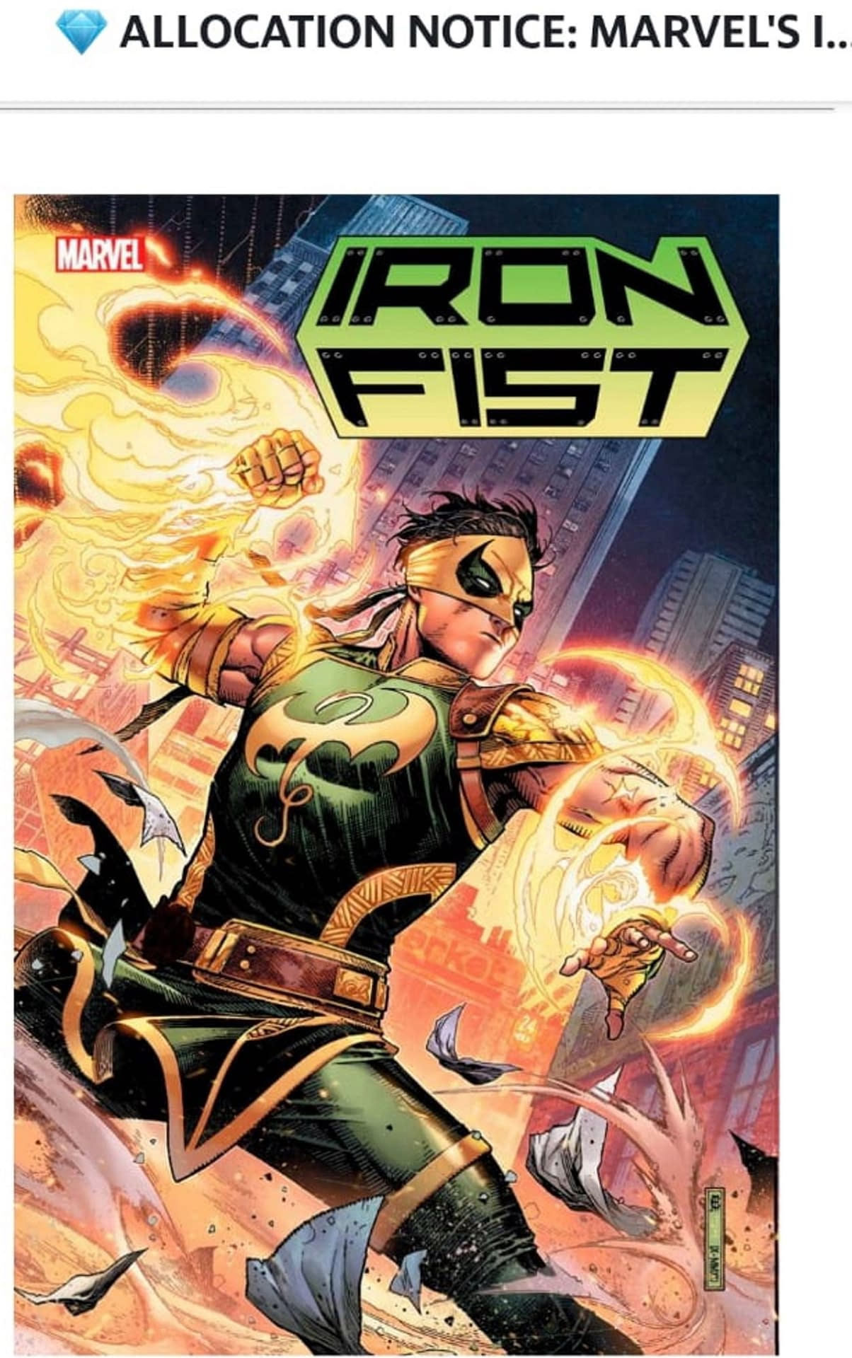 Iron Fist #15 VF/NM (9.0) $59.99 