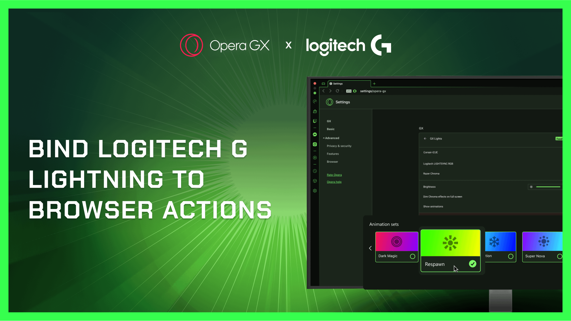 Opera GX integrates Logitech G LIGHTSYNC RGB to make gamers' RGB