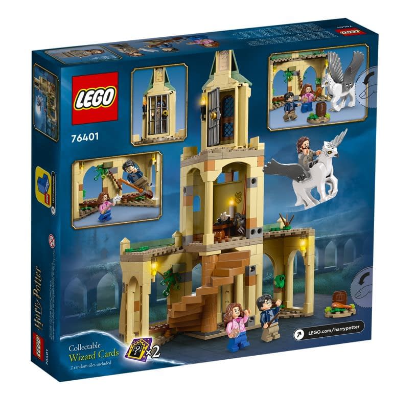LEGO Harry Potter Hogwarts Courtyard: Sirius's Rescue 76401 Castle Tower  Toy, Collectible Set with Buckbeak Hippogriff Figure and Prison Cell