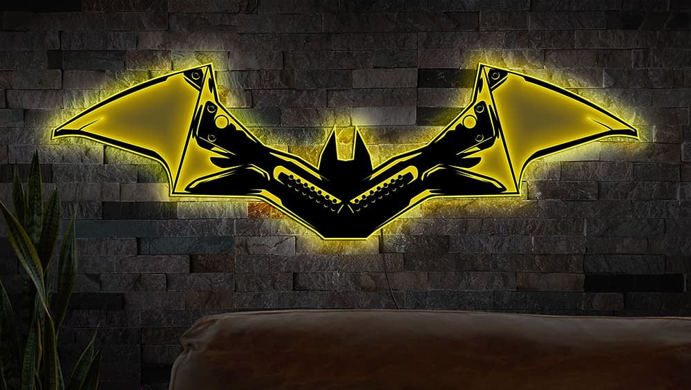 Light Up Your Batcave with The Batman Vengeance Batwing Wall Light