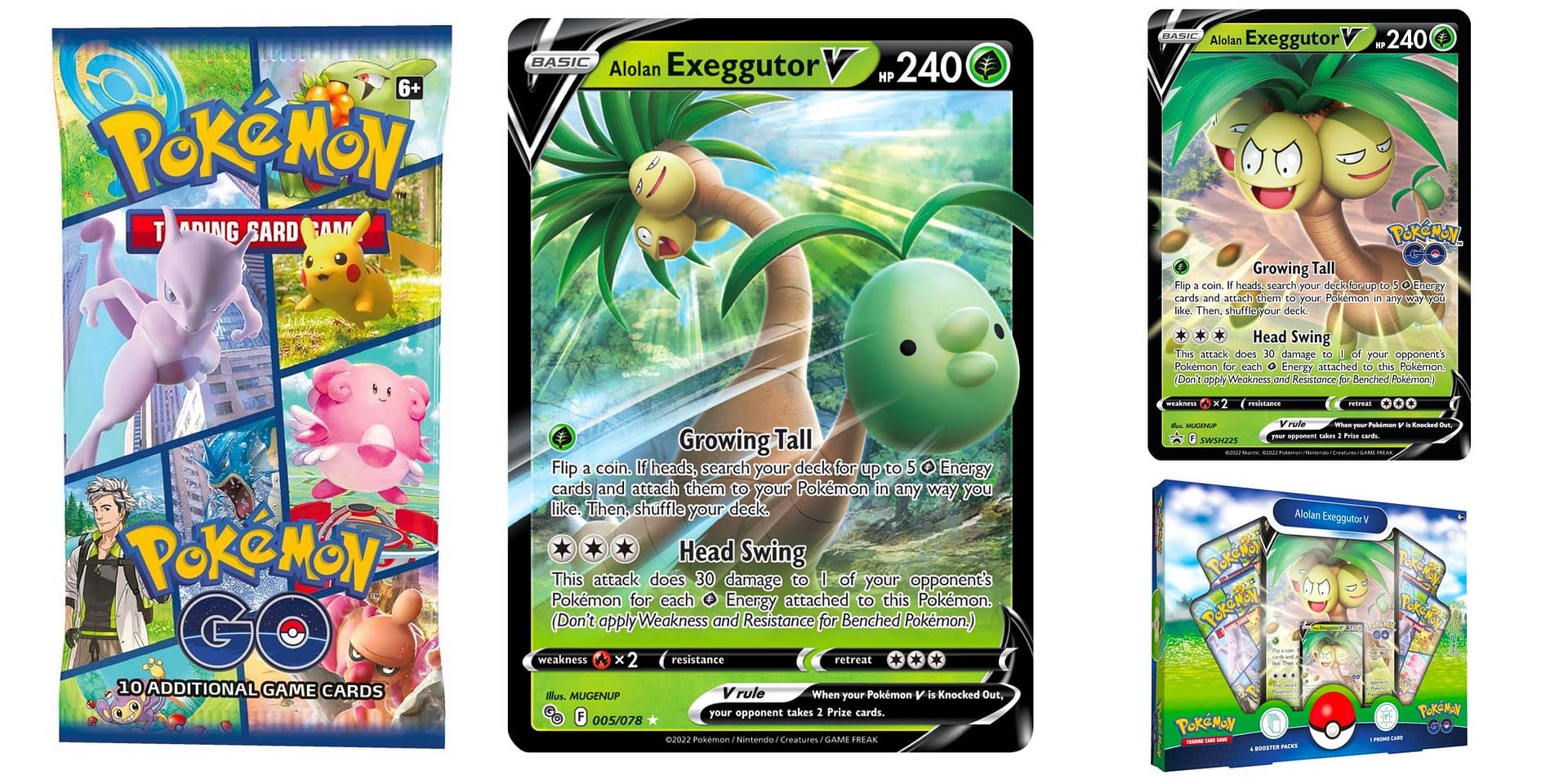 Pokemon GO TCG Trading Card Game: Alolan Exeggutor V Box - 4