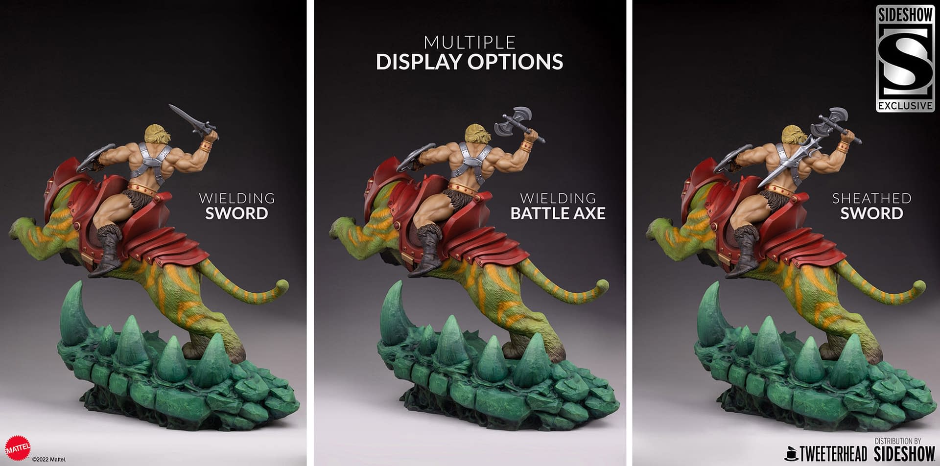 He-Man and Battle Cat Classic Deluxe Statue Revealed by Tweeterhead