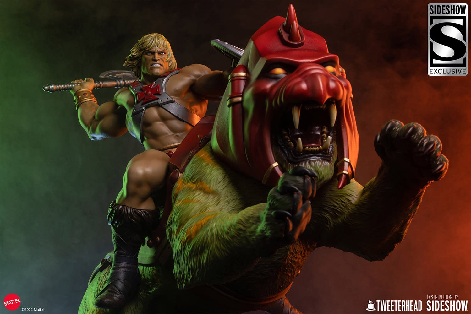 He-Man and Battle Cat Classic Deluxe Statue Revealed by Tweeterhead