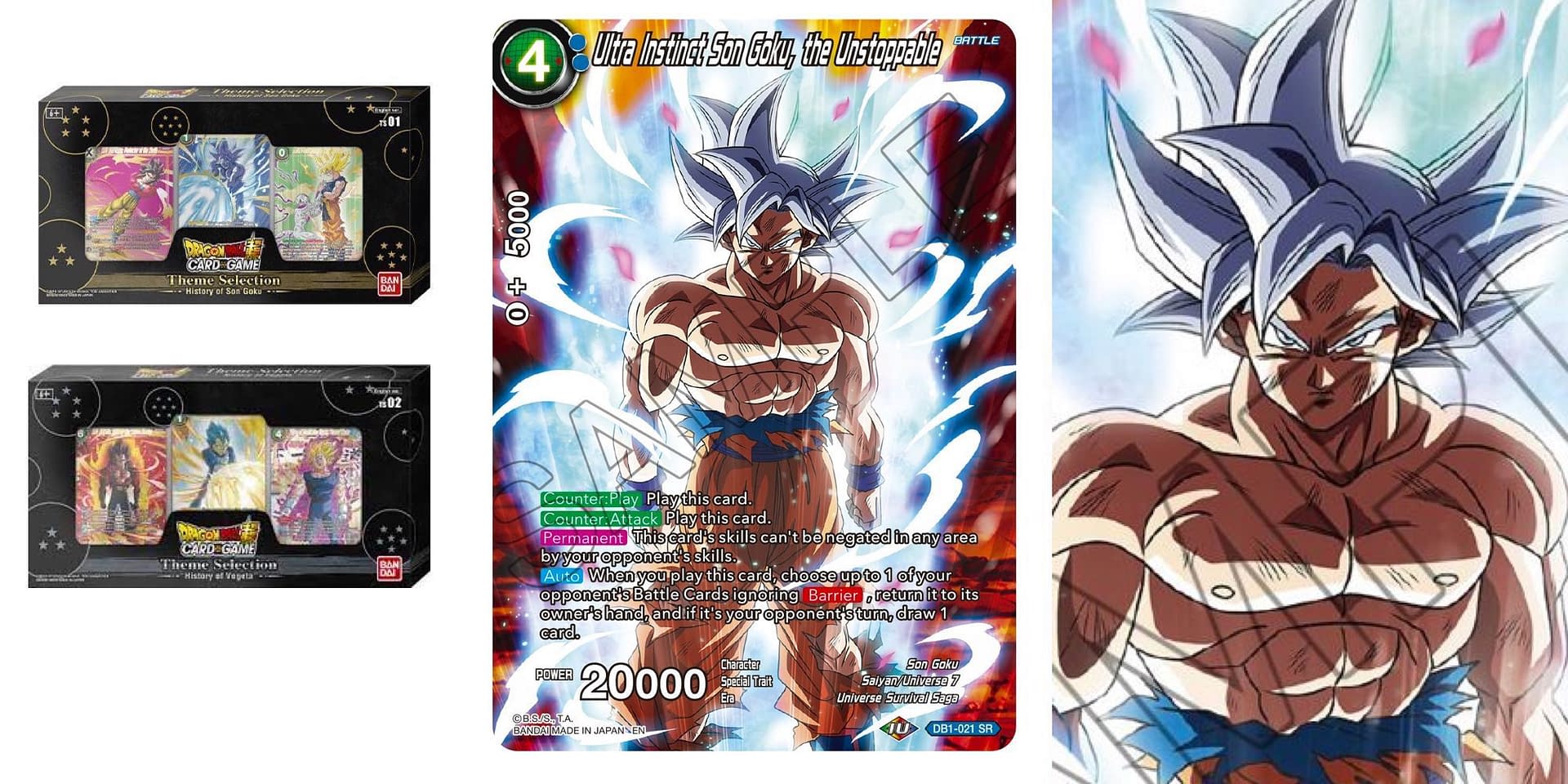 Dragon Ball Super Previews History Of Goku Cards: Ultra Instinct SR
