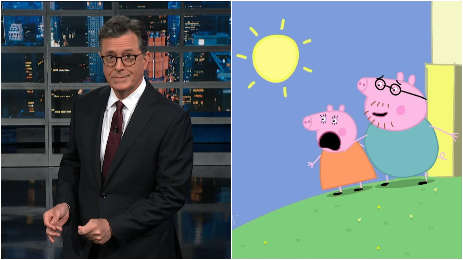 Colbert Confirms Peppa Pig Not Doing Too Well with UK Heat Wave