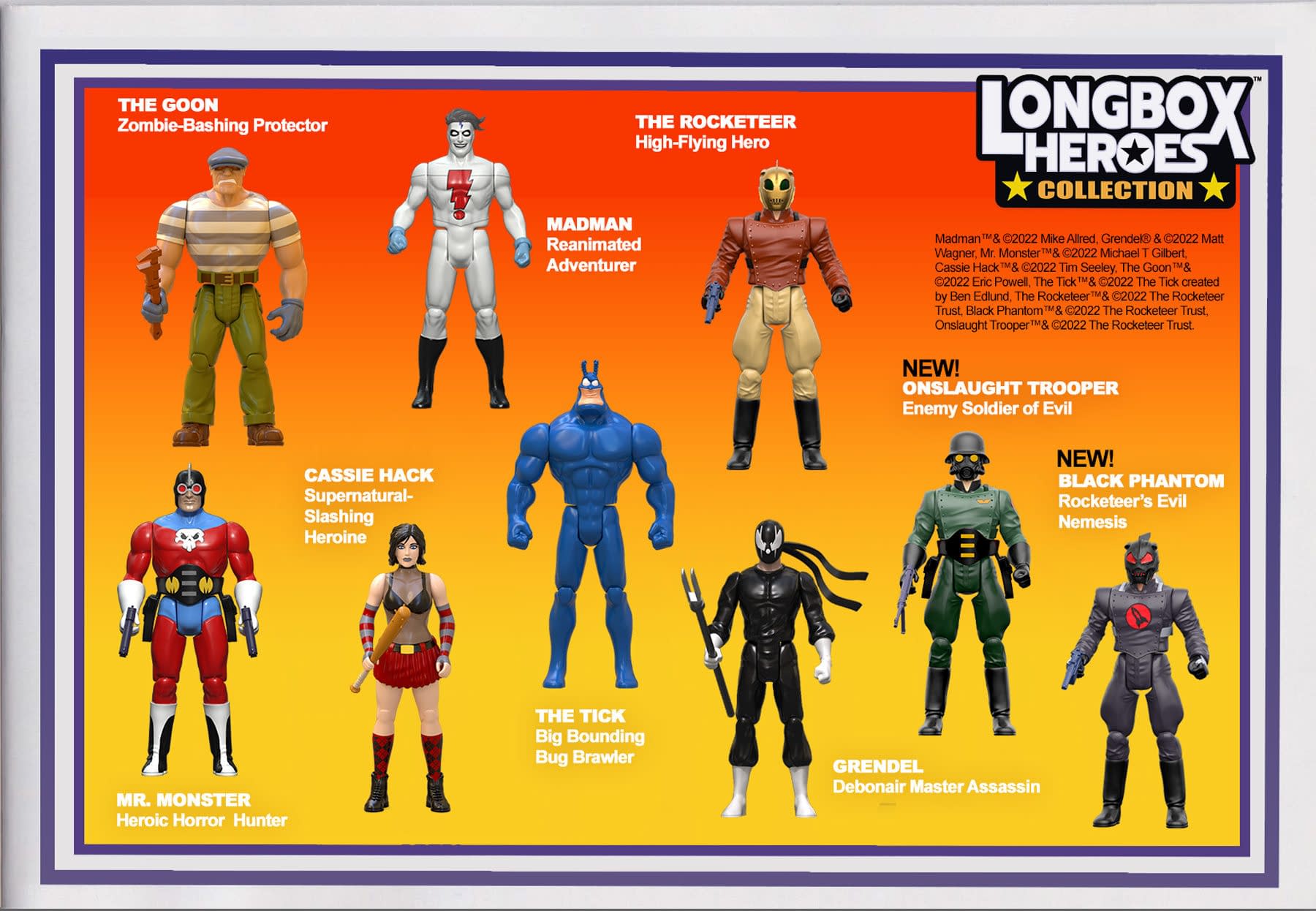 Fresh Monkey Fiction Debuts Longbox Heroes Collection Action Figures 