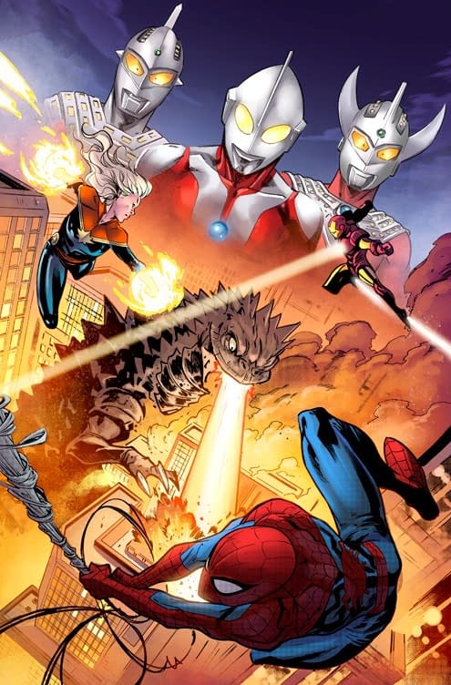 Ultraman Crosses Over With Spider-Man & Iron Man From Marvel/Tsuburaya