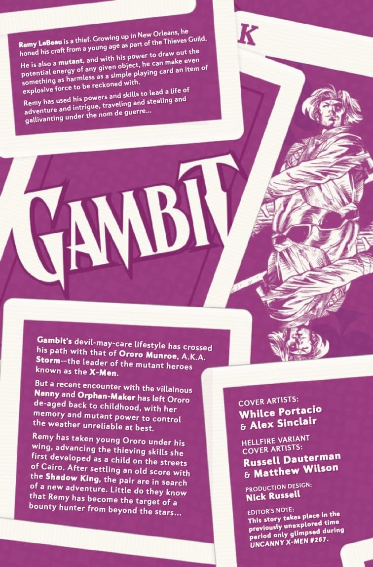 Gambit Powers, Enemies, & History