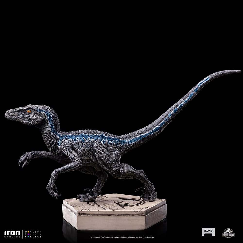 Velociraptor Blue Joins Iron Studios New Jurassic World Icons Line