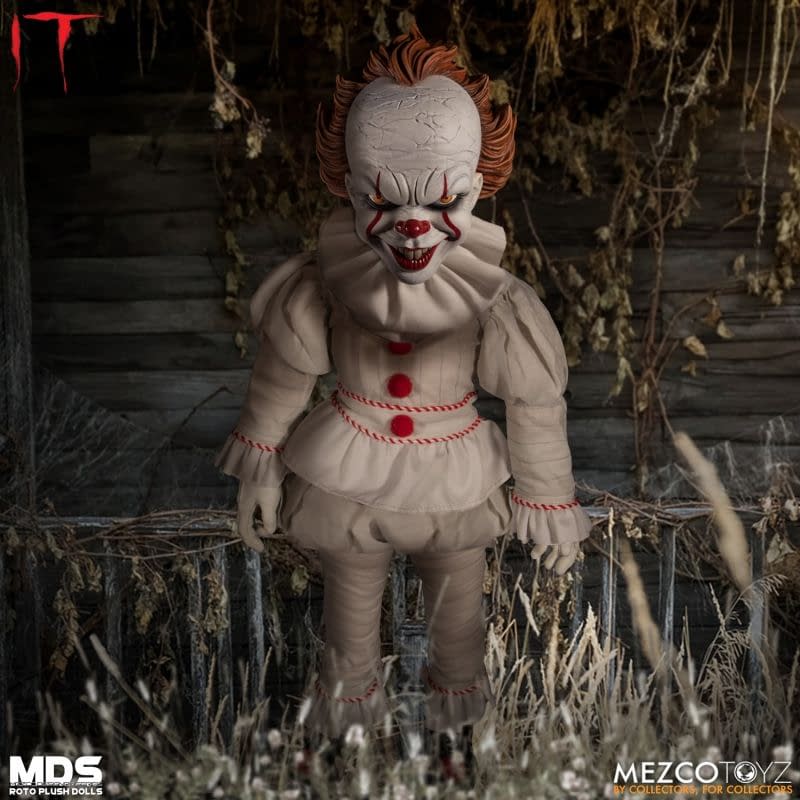 You'll Float Too with Terrifying Pennywise Doll from Mezco Toyz 