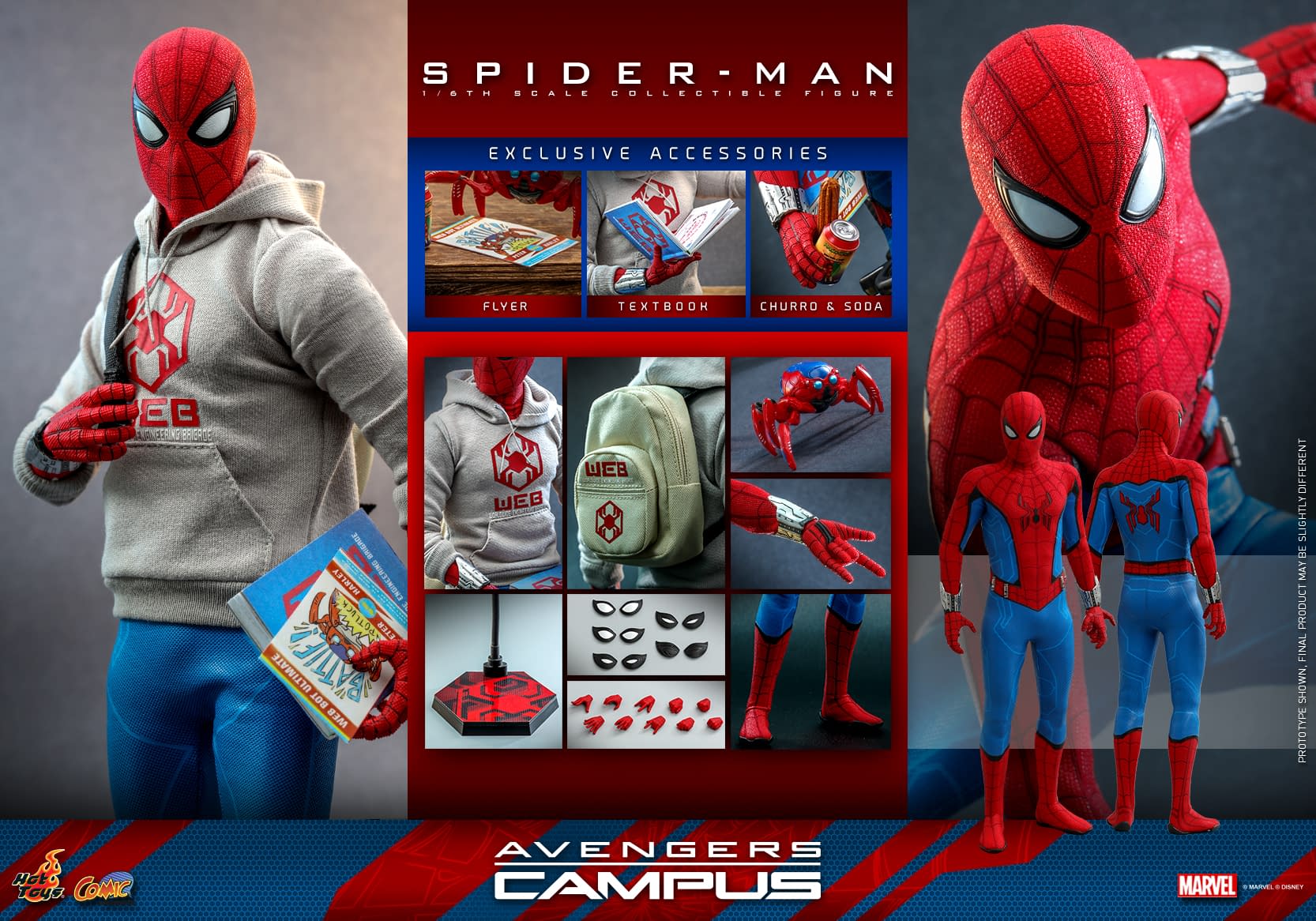 Hot Toys Reveals D23 Avengers Campus Spider-Man 1/6 Scale Figure