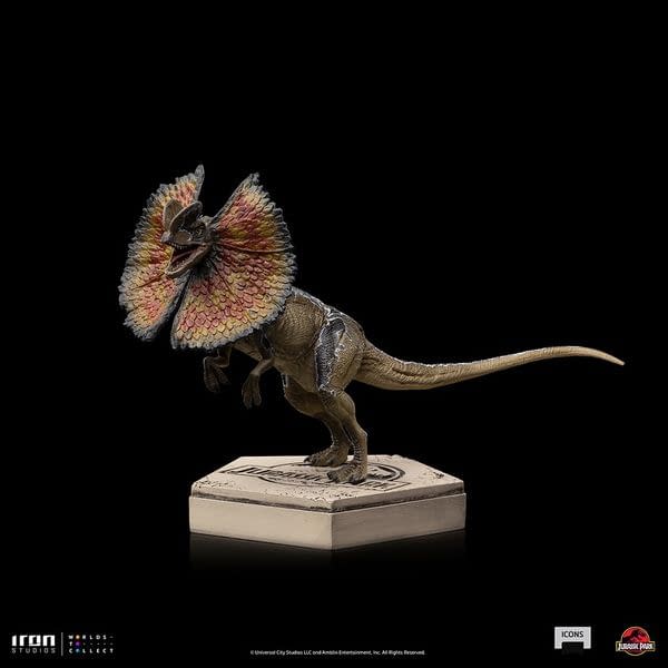 Cover Your Eyes as Iron Studios Unleashes Jurassic Parks Dilophosaurus 