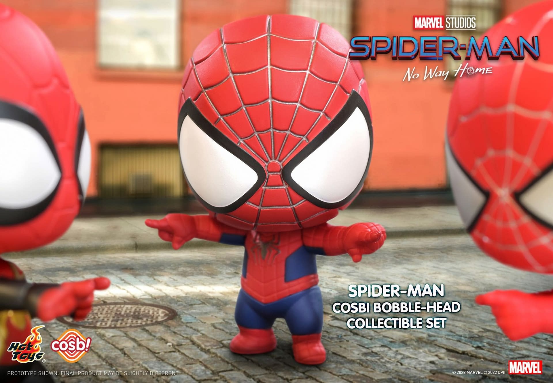 Spider-Man: No Way Home Three Peters Meme Cosbaby Set Hits Hot Toys