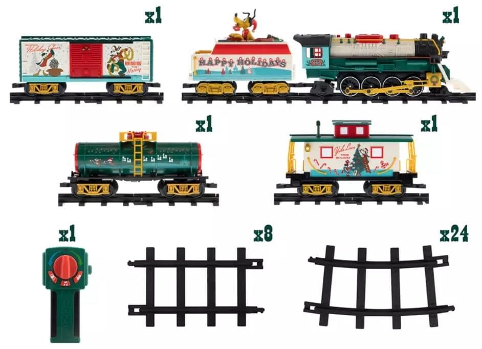 All Abroad Disney's Mickey Mouse and Friends Holiday Train Set 