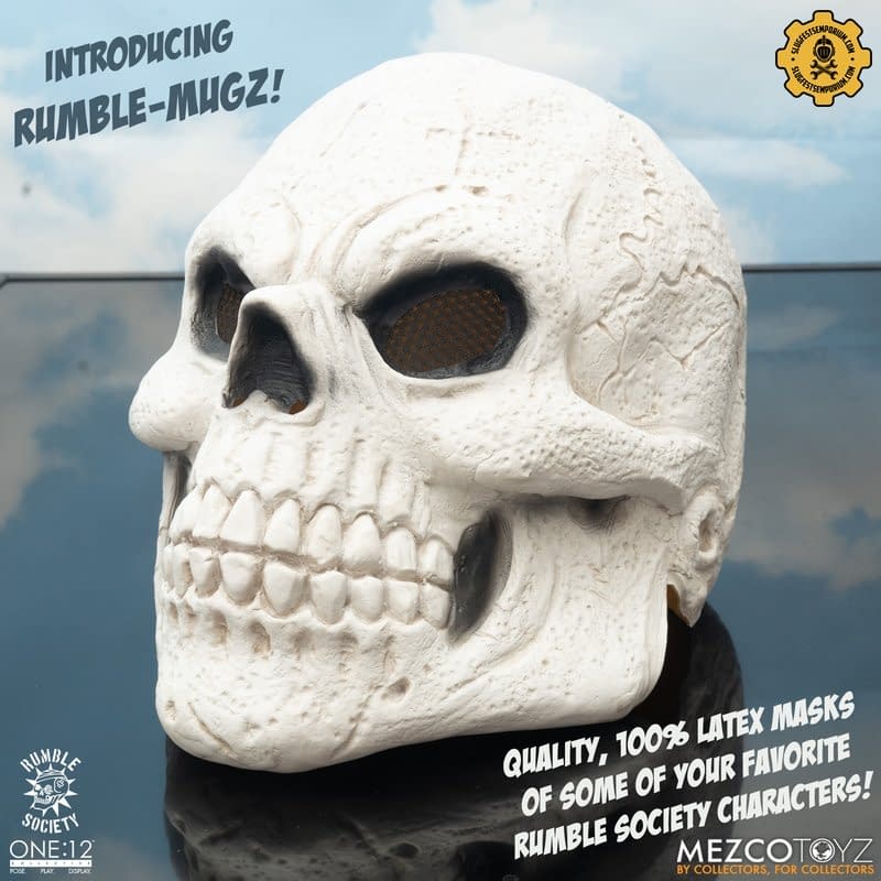 Mezco Toyz Reveals Rumble Society Hoodies and Rumble-Mugz Masks