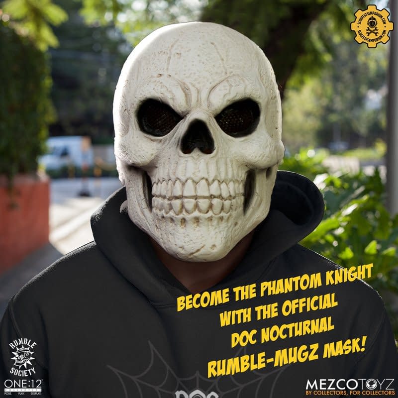 Mezco Toyz Reveals Rumble Society Hoodies and Rumble-Mugz Masks