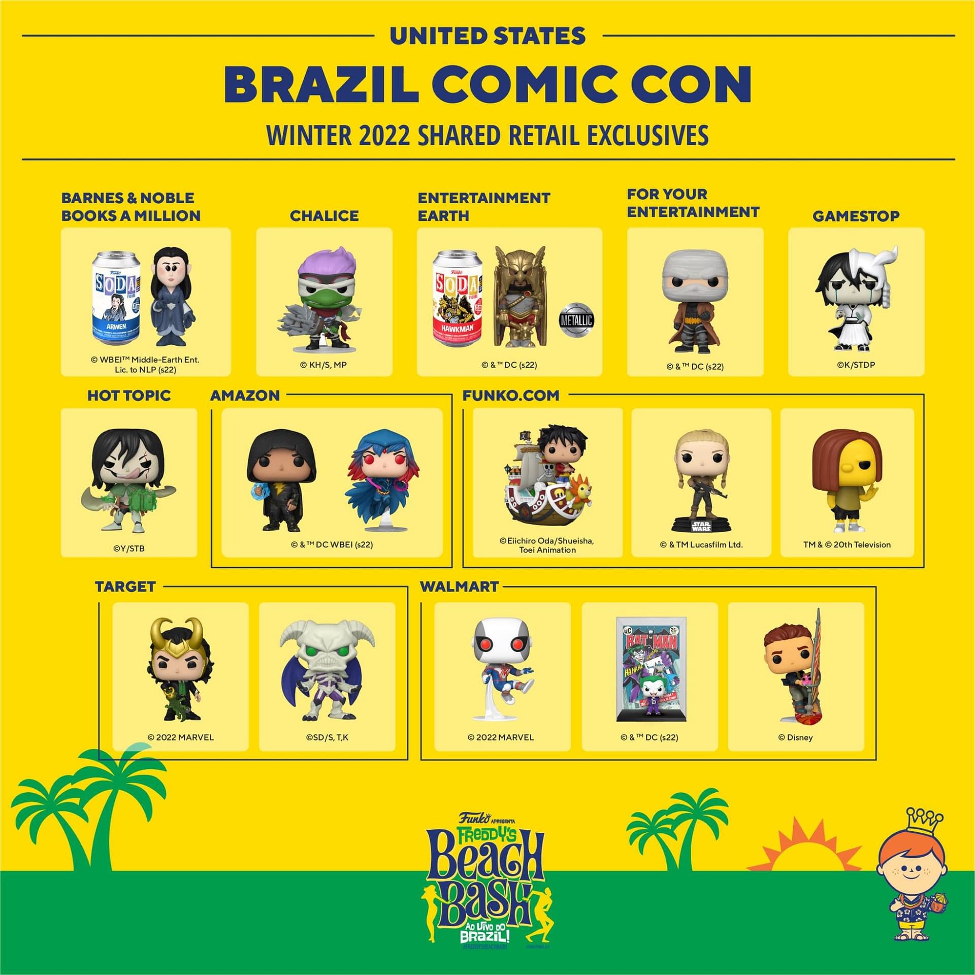 Funko 2022 Brazil Comic Con (CCXP) Reveals & Shared Locations 
