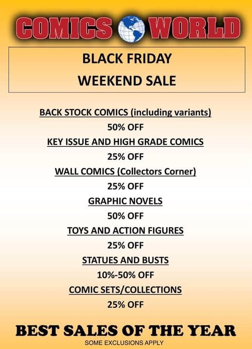 Black Friday 2019 Sale - Cosmic Comics! - Las Vegas, NV