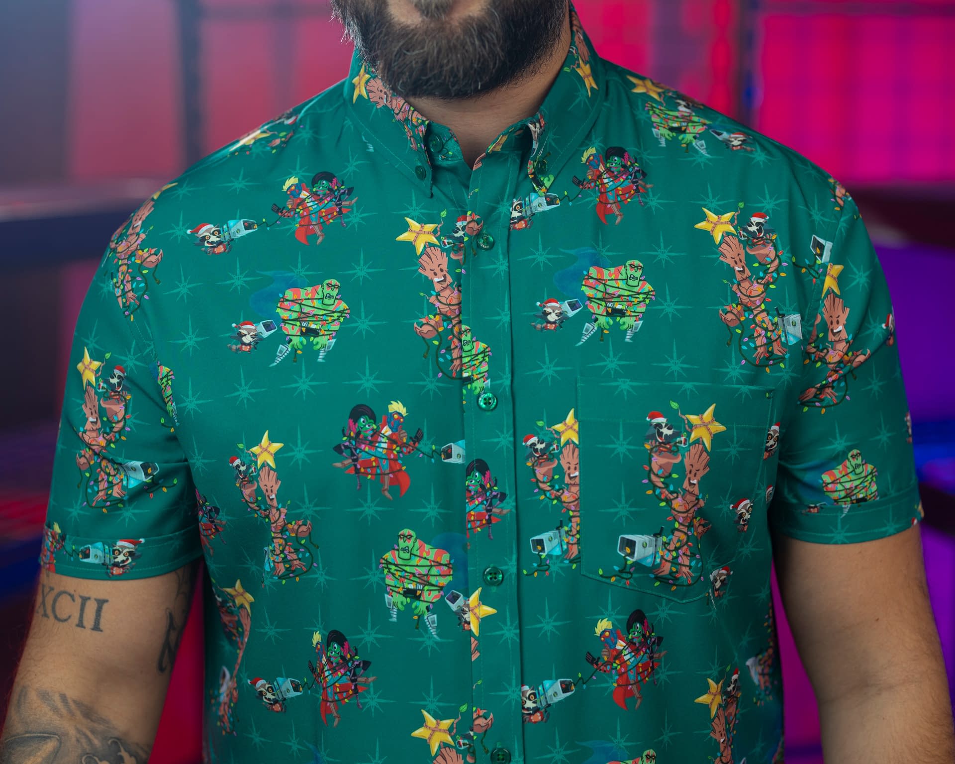 Groot Guardians Of The Galaxy 2023 Aop Button Up Hawaiian Shirt