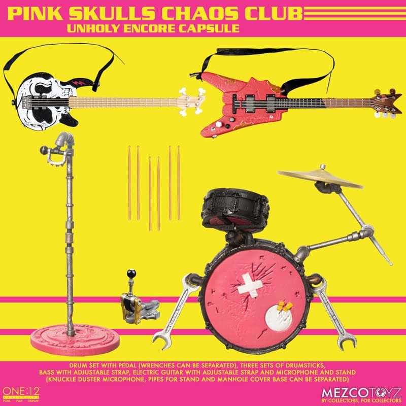 Mezco Toyz Debuts Pink Skulls Chaos Club Unholy Encore Capsule
