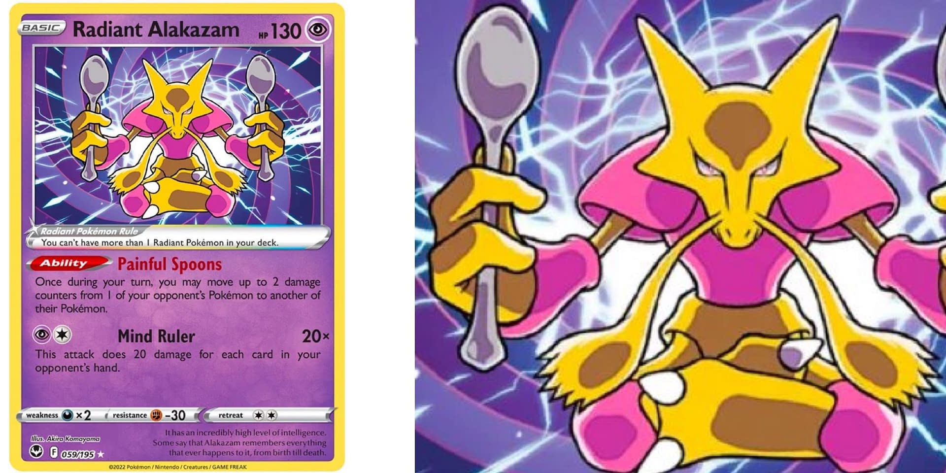 Radiant Alakazam Silver Tempest, Hobbies & Toys, Toys & Games on