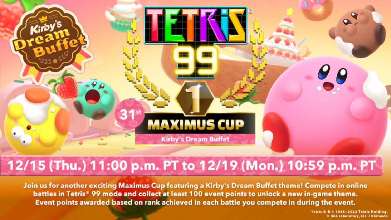 Tetris 99 Announced Tetris 99 Maximum Cup With Kirby's Dream Buffet