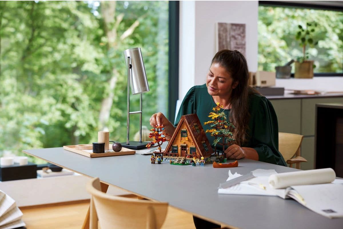 The Great Outdoors Calls with LEGO Ideas New A-Frame Cabin Set 