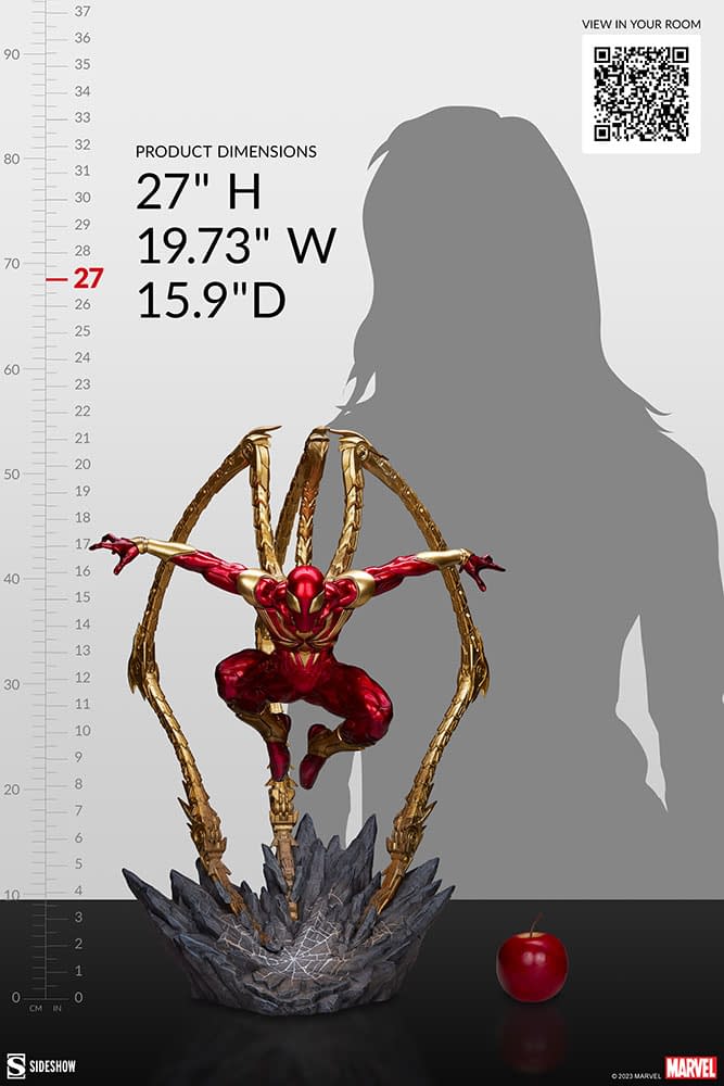Spider-Man Supports Team Stark with New Sideshow Premium Statue 