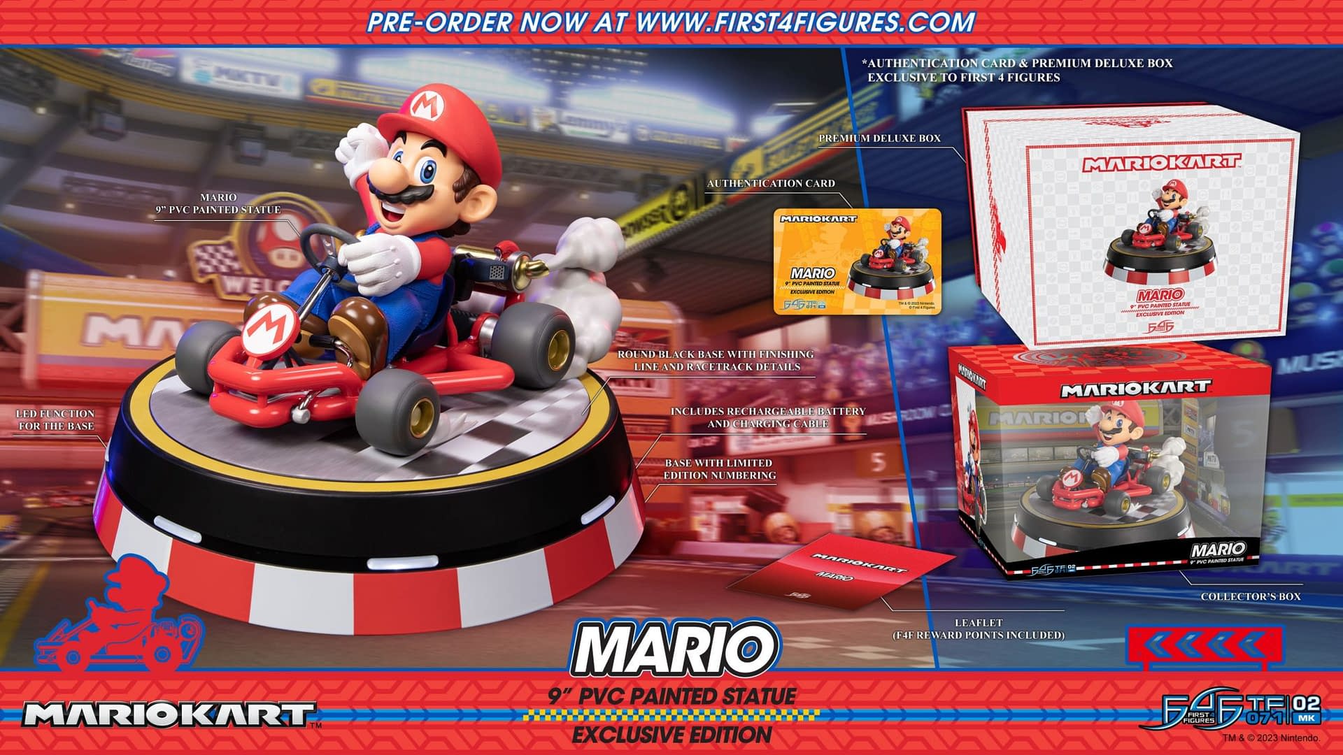 Dark Horse Comics Mario Kart- Mario 8.7-in Statue