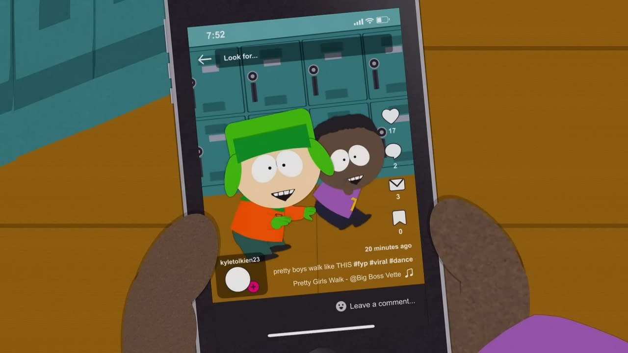 South Park Kyle & Tolkien's TikTok Posts "Pretty Boys Walk Like This"