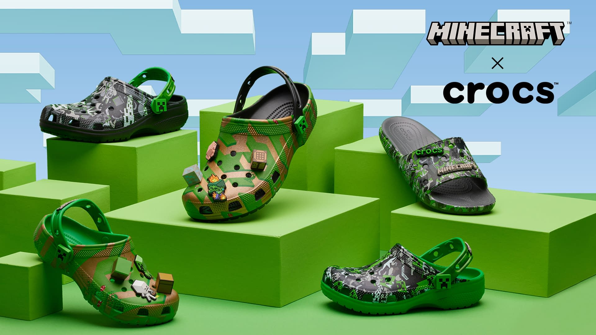 Wedge nær ved Slime Minecraft Announces New Partnership With Shoe Brand Crocs