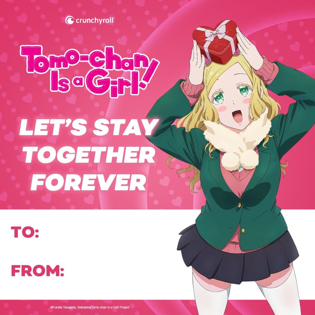 Tomo-Chan Is a Girl! Offers New Trailer & Valentine's Day Cards