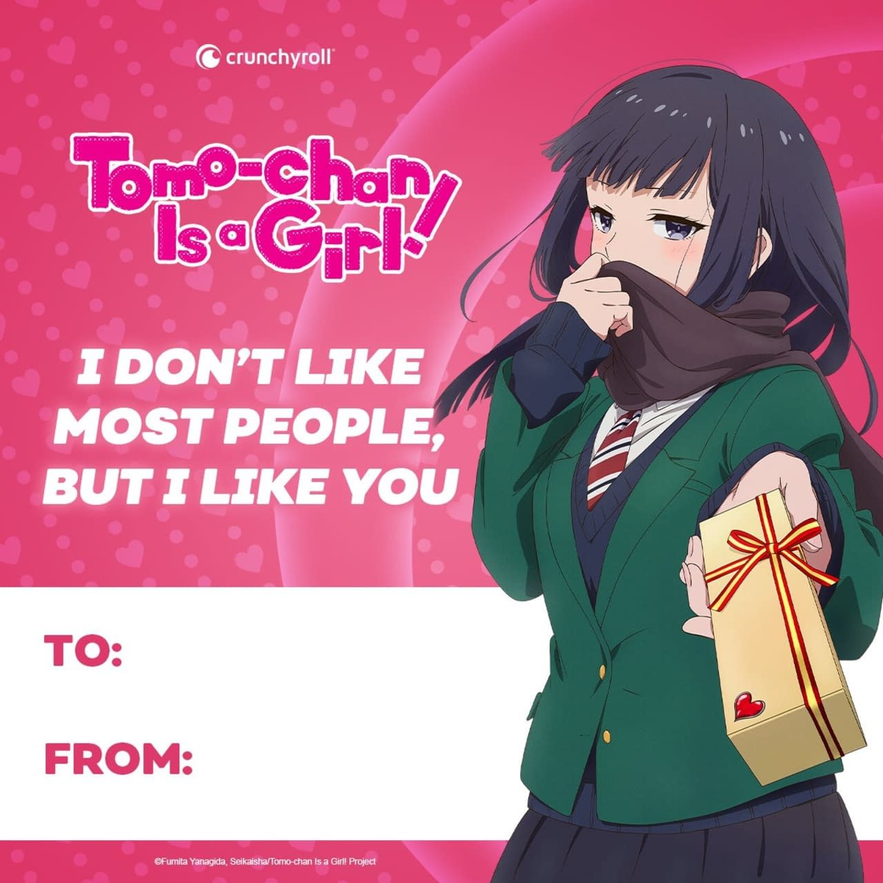 Tomo-Chan Is a Girl! Offers New Trailer & Valentine's Day Cards