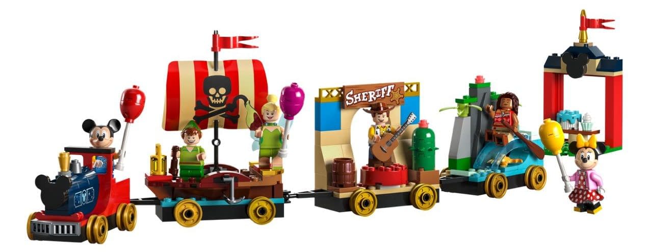 Adorable Disney 100 Celebration Train Rolls into the Station with LEGO 