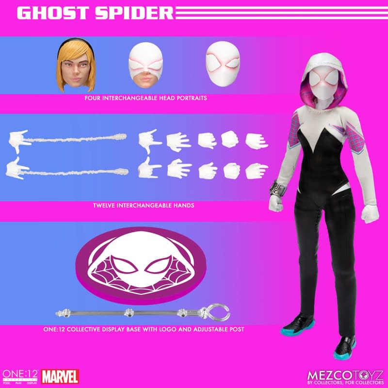 Ghost Spider aka Spider-Gwen Swings On In From Mezco Toyz