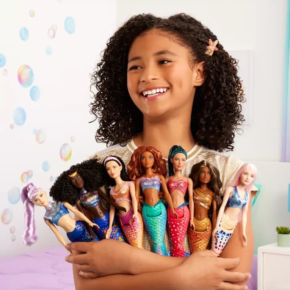 The Little Mermaid LiveAction Ariel and Sisters Doll Set Hits Disney