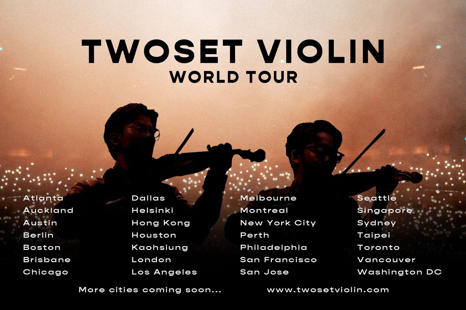 two set violin world tour 2023
