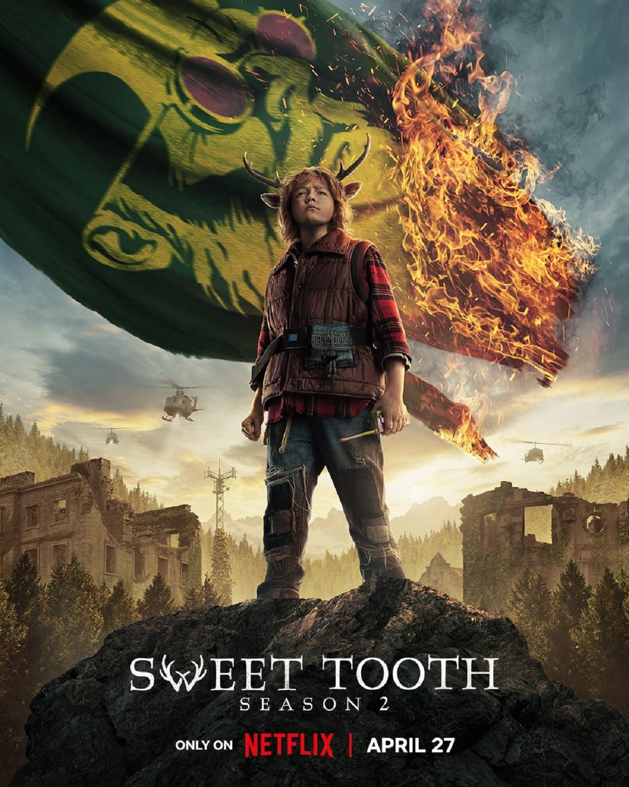 Sweet Tooth Season 2 Key Art: Gus Looks Ready to Lead A Revolution